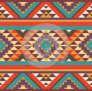 Seamless colorful navajo pattern photo