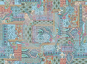 Seamless colorful paisley pattern