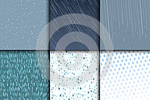Seamless colorful rain drops pattern background vector water blue nature raindrop abstract illustration