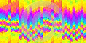 Seamless Colorful Rainbow Triangle Mosaic Pattern