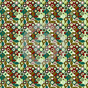 Seamless colorful random curved shape pattern background design