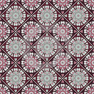 Seamless colorful traditional round motif background