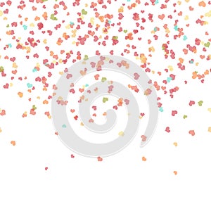 seamless confetti hearts background