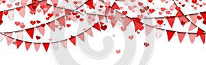 seamless confetti hearts background