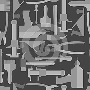 Seamless Construction Hand tools pattern.