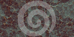 Seamless copper patina colored broken and cracked grunge background texture