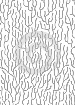 Seamless coral pattern. Coral branches curl on the surface