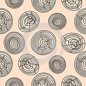 Seamless cork wood pattern. Wooden texture vector background.