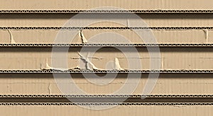 Seamless Corrugated Cardboard Texture Stack
