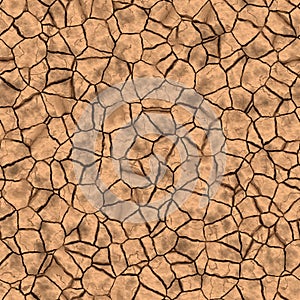 Seamless cracked soil pattern