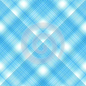 Seamless cross blue colors, checkered diagonal pattern. Vector E