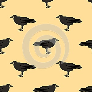 Seamless crow pattern
