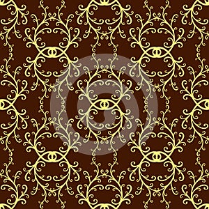 Seamless curled repeat pattern