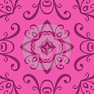 Seamless curled repeat pattern