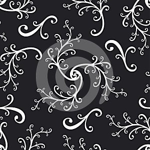 Seamless curled repeat pattern