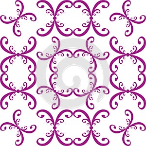 Seamless curled repeat pattern