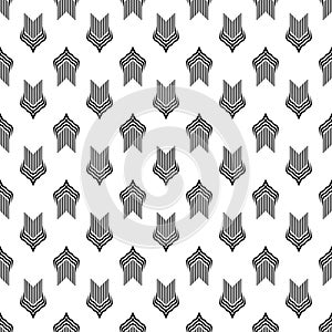 Seamless Curvey Pattern With Stripe Lines Repeated Design On White Background photo