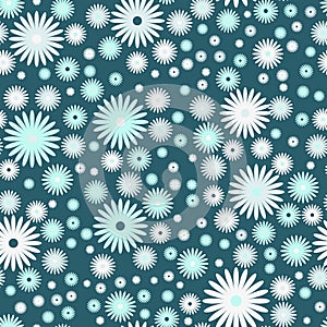 Seamless cute floral pattern. Vector background