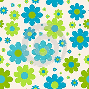 Seamless cute floral pattern. Vector background