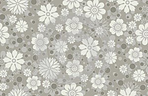 Seamless cute flower wallpaper pattern design
