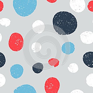 Seamless cute patterns - circles hatched lines by hand.