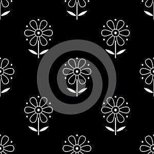 Seamless damask floral pattern design