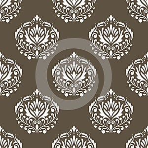Seamless damask floral pattern design