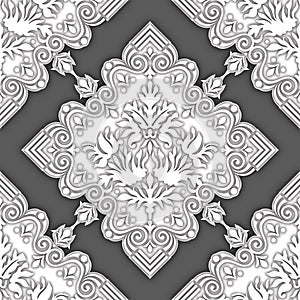 Seamless damask ornamental background for wallpapers