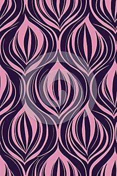 Seamless damask pattern. Variating shapes. Vector