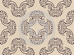 Seamless damask retro Pattern.