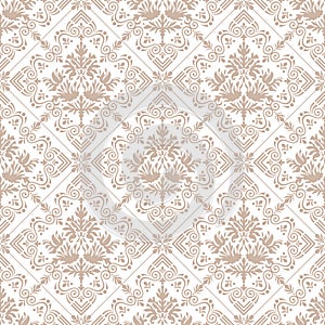 Seamless damask wallpaper pattern design