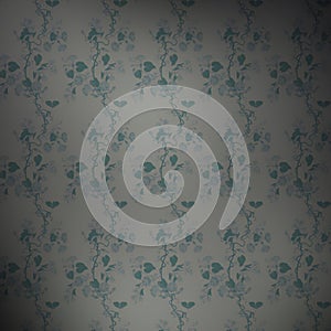 Seamless damask wallpaper pattern,  illustration in vintage style