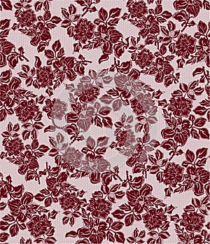 Seamless dark red lace pattern