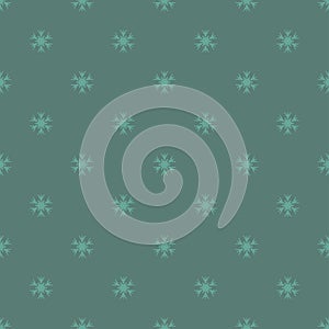 Seamless dark winter new year pattern with snowflakes