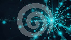 Seamless Data Flow and Connectivity Abstract visualization of interconnected, glowing blue and teal digital