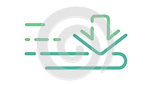 Seamless Data Flow Download Icon, vector design Generative AI