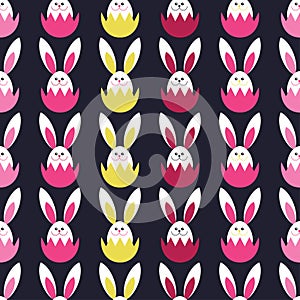 Seamless decorative background with Easter eggs. Print. Cloth design, wallpaper.