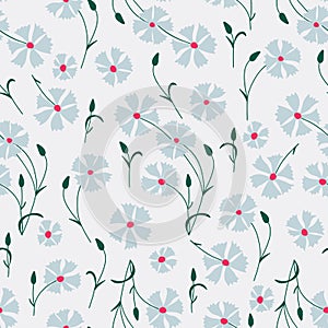 Seamless decorative elegant pattern with cute flowers. Print for textile, wallpaper, covers, surface. For fashion fabric. Retro