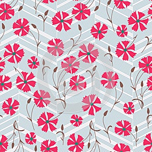 Seamless decorative elegant pattern with cute flowers. Print for textile, wallpaper, covers, surface. For fashion fabric. Retro