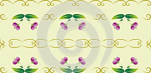 Seamless decorative floral pattern