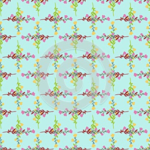 Seamless decorative pattern. Repeated modern background for wallpaper, web, scrapbook, wrapping paper, digital design. Vector