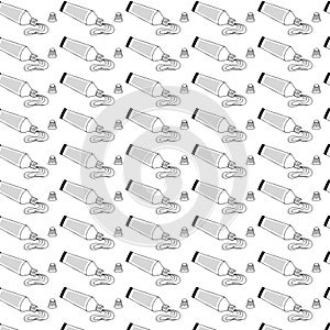 Seamless dental pattern toothpaste, brush and dental elements