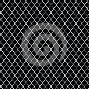 Seamless detailed chain link fence pattern.