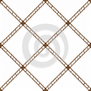 Seamless Diagonal Plaid Pattern in Earth Tones on White Background