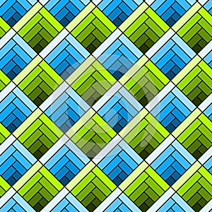 Seamless diagonal squares tile pattern