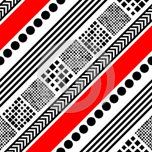 Seamless Diagonal Stripe and Square Pattern