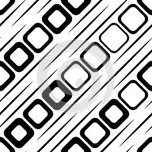 Seamless Diagonal Stripe and Square Pattern