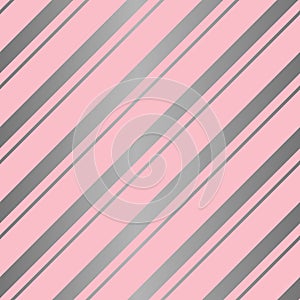 Seamless diagonal stripes pattern in pink and silver