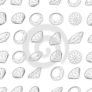 Seamless diamond pattern. Vector illustration