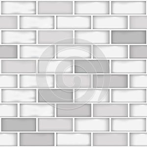 A seamless different white and gray color bricks wall pattern background